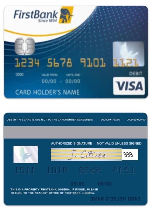 Nigeria FirstBank visa debit card